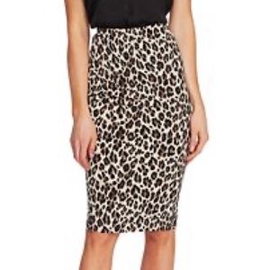 Vince Camuto Leopard Pencil Skirt